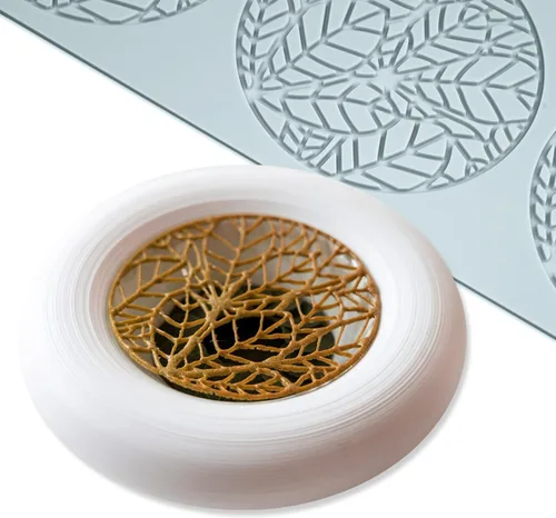 Miniatura 4 de TUKE Molde de silicona para anillos de Tuile para hojas, moldes de silicona para fondant, moldes de Tuile con hojas huecas 3D de chocolate y dulces
