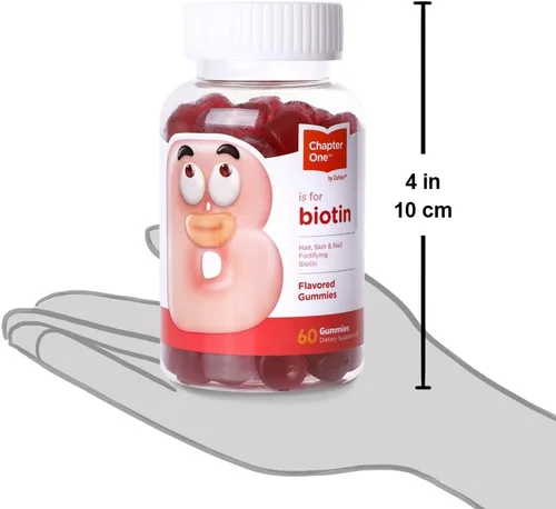 Miniatura 6 de Zahler Chapter One Gomitas de biotina, biotina fortificante para el cabello, piel y uñas, certificado Kosher, 60 gomitas saborizadas