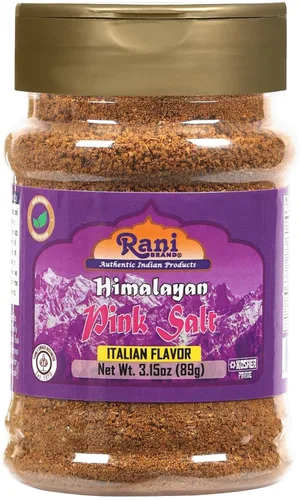 Miniatura 8 de Rani Himalayan Pink Salt Granules 5 in 1 Flavors (Mint, Smokey Garlic, Italian, Pepper, Peri Peri) PET Jar ~ All Natural Vegan Gluten Friendly