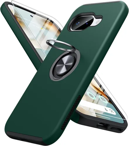 Miniatura 60 de JAME Funda para Google Pixel 7 Pro, Funda de Ajuste Delgado para Pixel 7 Pro con Soporte de Anillo Kickstand
