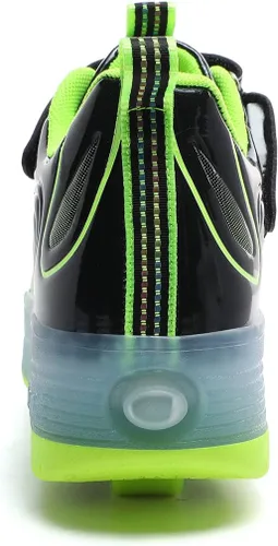 Miniatura 5 de Zapatos de rodillo recargables para niños y niñas de 6 a 14 años con luz LED, tenis para jugar al aire libre, cumpleaños