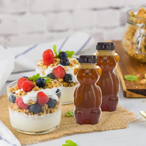 Miniatura 5 de Honey Bear - Vasos de paja (paquete de 3); botellas de terapia de 8 onzas con popotes flexibles
