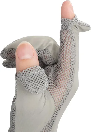 Miniatura 7 de IPENNY Guantes de verano para mujer, protección solar UPF 50+, 2 dedos, malla abatible, transpirable, para pantalla táctil, antideslizantes