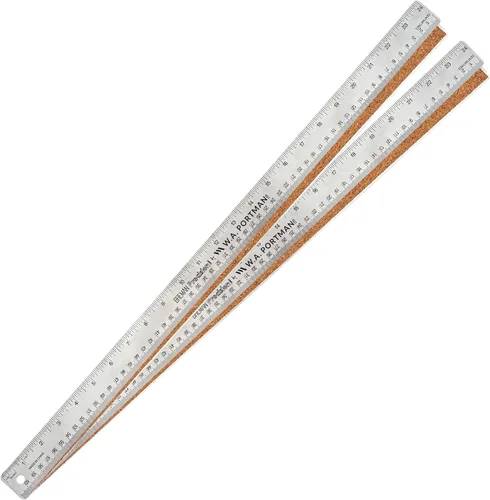 Miniatura 13 de Regla de metal de 12 pulgadas de Breman Precision con respaldo de corcho – Regla de borde recto de acero inoxidable, flexible, antideslizante