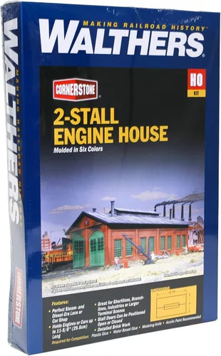Miniatura 3 de Walthers Cornerstone Serie Kit HO Scale 2-Stall Motor House & Accesorios