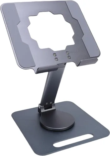 Miniatura 8 de Tyenaza Aluminum Alloy Tablet Stand Rotating Foldable Adjustable Desktop Phone Tablet Holder Hollow Out Heat Dissipation for Live Streaming Drawing