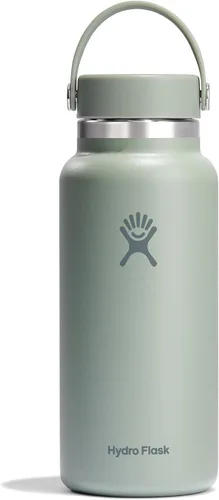 Miniatura 25 de Hydro Flask - Botella de agua de acero inoxidable aislada - Boca ancha con tapa flexible, sin derrame, a prueba de fugas y recargable de 40 oz Negro