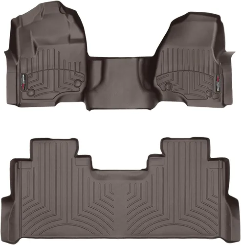 Miniatura 12 de WeatherTech Revestimientos de Piso de Ajuste Personalizado para Ford Super Duty, Super Duty, 1ª Fila (OTH) y 2ª Fila (4410321-4410123), Negro