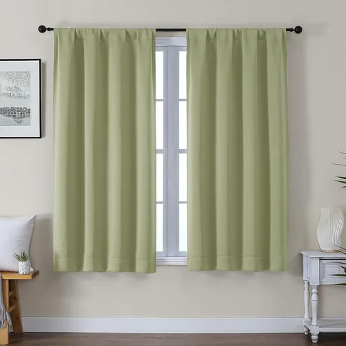 Miniatura 76 de Gwine Cortinas opacas para dormitorio, 54 pulgadas de largo, paneles de cortina de ventana con aislamiento térmico y reducción de ruido, cortinas