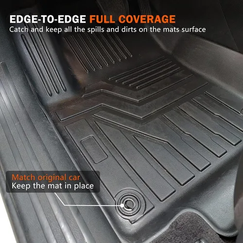 Miniatura 3 de KUST Alfombrillas de Piso para Jeep Cherokee 2016-2023 (No para Grand Cherokee), Alfombrillas de Piso Cherokee para Todo Clima, Tapetes de Carro TPE