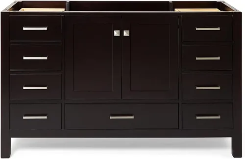 Miniatura 42 de ARIEL Cambridge - Mueble base de tocador de baño de 36 pulgadas, madera maciza, 2 puertas de cierre suave, 5 cajones de cola de milano
