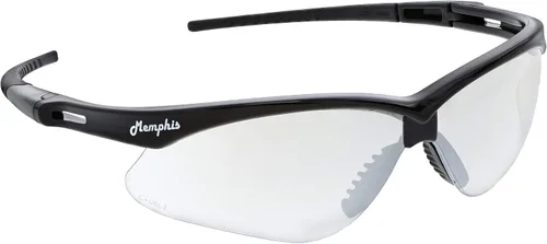 Miniatura 10 de MCR Safety Gafas de Seguridad MP118 Lentes de Policarbonato con Espejo Azul con Protección UV y Revestimiento Resistente a Rayones, Marco Negro, 1