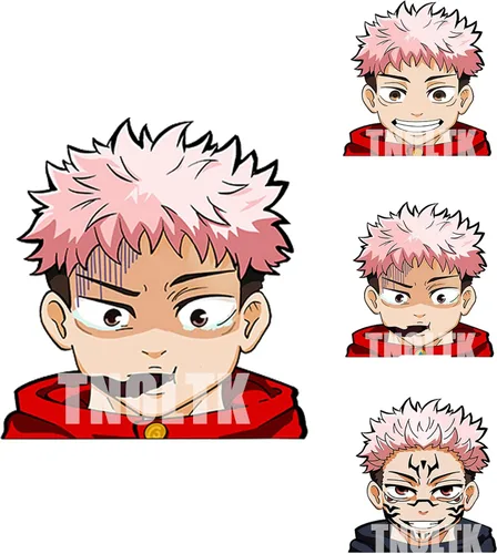 Miniatura 8 de Calcomanías de animé para automóvil, impermeables, calcomanías de parachoques de anime para automóvil, laptop, ventana, iPad, patineta, niños B-02