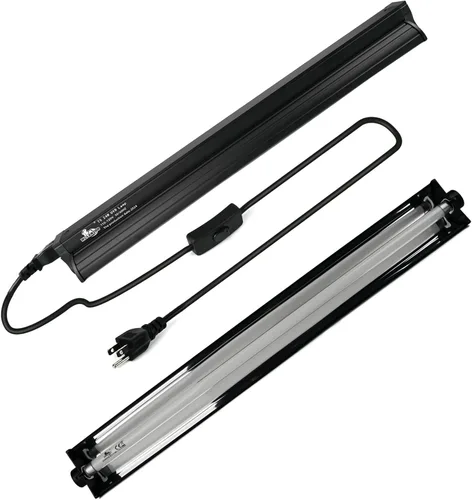 Miniatura 9 de T5 - Kit combinado de iluminación UVB para reptiles, lámpara de 8 W con bombillas Desert 5.0 T5 UVB, lámpara de calor para campana de terrario