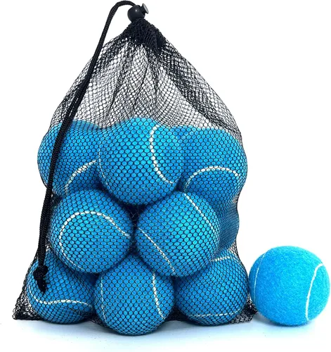 Miniatura 16 de Pelotas de tenis, paquete de 12 pelotas de tenis de práctica para principiantes, entrenamiento para jugar pelotas de tenis para perros, vienen
