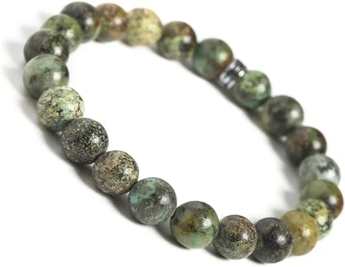 BONNY BOXX Pulsera de piedras preciosas curativas naturales, pulsera de piedra semipreciosa de 0.315 in para hombres y mujeres, joyería de cristal