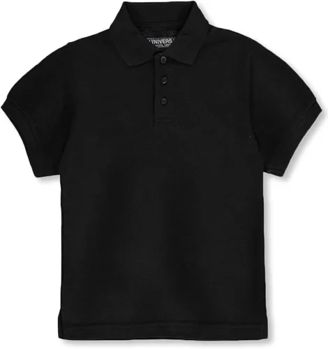 Univ- Polo unisex de manga corta para niños y niñas grandes con liberación de manchas de Univ- SKU Negro, Negro, 14