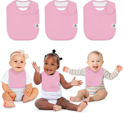 Miniatura 19 de Organic Cotton Baby Bibs for Drooling & Teething – Soft, Ultra Absorbent Baby Bib Set for Boys & Girls, 3-Pack Baberos blancos