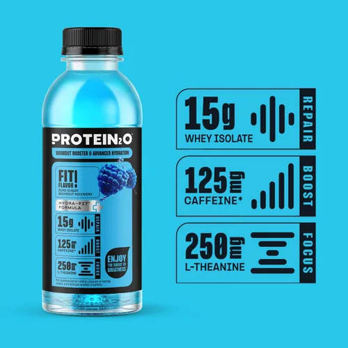 Miniatura 5 de Protein2o - Bebida de agua con 0.53 onzas de proteína de suero de leche; energizante, sabor a arándano y frambuesa, 17 onzas fluidas por botella