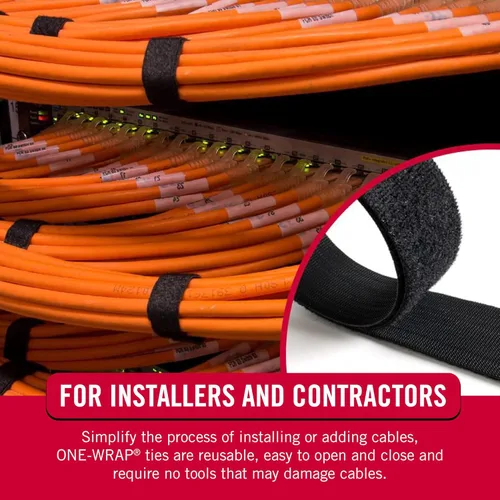 Miniatura 6 de Rollo "One Wrap" de Velcro Brand, para cables. 45 pies x 1.5 pulgadas, rollo grande, color negro, Negro