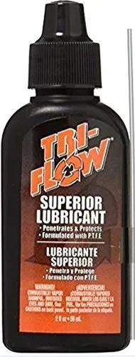 Tri-Flow TF21010 Lubricante superior con botella de goteo, 2 onzas, negro/rojo