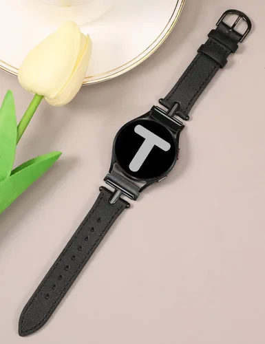 Miniatura 2 de Wearlizer Correa de cuero compatible con Samsung Galaxy Watch 7/6/5/4 Band 1.575 in 1.732 in/Watch 6 Classic 1.693 in 1.850 in/Watch 5 Pro 1.772