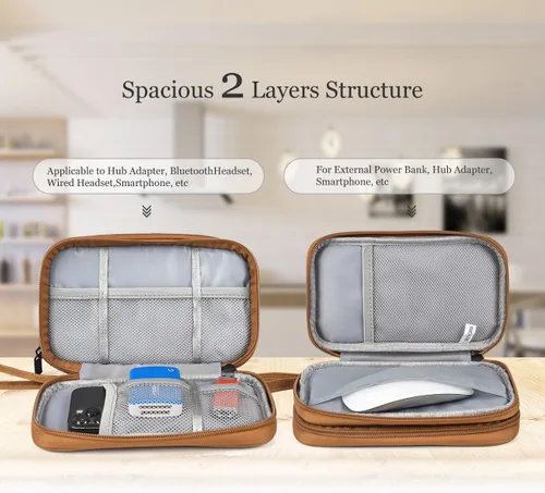 Miniatura 5 de Organizador electrónico para cable de viaje, bolsa organizadora electrónica, funda organizadora de accesorios electrónicos impermeable para banco