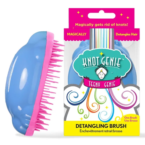 Miniatura 13 de Knot Genie Teeny - Cepillo desenredante para niños (sueño de aguamarina), cepillo desenredante perfecto para cabello rizado, separa suavemente