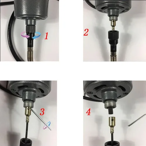Miniatura 9 de Amoladora de eje flexible Carver Herramienta giratoria para tallar Herramientas multifunción para trabajar el metal, control de pedal de pie, 30