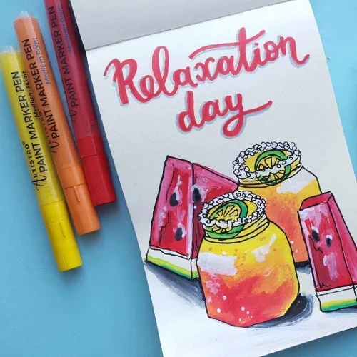 Miniatura 8 de ARTISTRO 12 Bolígrafos de Pintura Regulares para Marcado en Vidrio, Pintura en Roca, Cerámica, Madera, Tela, Álbum de Recortes, Manualidades DIY