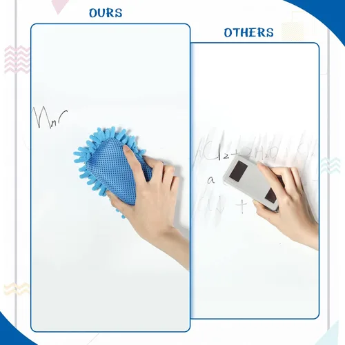 Miniatura 3 de Epakh 4 borradores magnéticos de borrado en seco, borrador magnético de microfibra lavable para uso doméstico y oficina (azul)