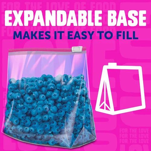 Miniatura 8 de Ziploc Bolsas deslizantes de almacenamiento de alimentos de cuarto de galón, duraderas, 22 unidades (el embalaje puede variar)