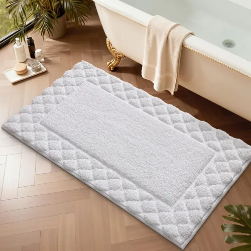 Miniatura 12 de LUMI Tapetes de baño, ultra suaves y absorbentes, para ducha, antideslizantes, lavables, con respaldo de goma, tapete de felpa de microfibra