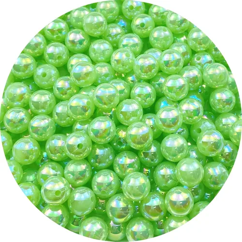 Miniatura 11 de 400 piezas cuentas de perla de 8mm AB cuentas de plástico brillantes y coloridas cuentas espaciadoras sueltas para hacer joyas, aretes, pulseras