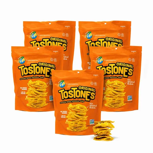 Miniatura 24 de TOSTONES, plátanos verdes, bolsa resellable, chips crujientes, plátanos, aceite de palma y sal, 3.53 onzas por unidad, 3.53 onzas por unidad, sabor