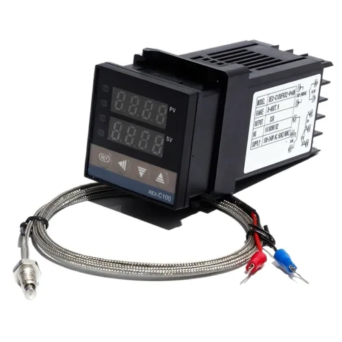 Miniatura 2 de REX-C100 Digital PID Temperature Thermostat Controller with M6 Thread Type K Thermocouple SSR/Relay Output Controller Kit(Controller Set 1m,Relay