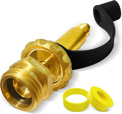 CGA510 Macho POL X 1-3/4" Empuñadura Superior Acme Mano Rueda de Llenado Adaptador de Acoplamiento de Relleno, Adaptador de Tanque de Propano de