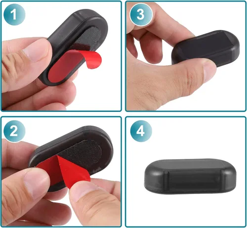 Miniatura 8 de Alarma simulada universal de energía solar para automóvil, seguridad antirrobo LED intermitente luz de advertencia falsa con puerto de cargador USB