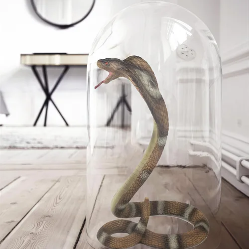 Miniatura 7 de Gemini&Genius Juguete de figura King Cobra, juguetes de animales de safari, figuras de acción de serpiente falsas, juguete de serpiente aterradora