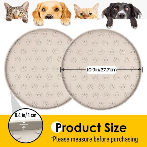 Miniatura 5 de Tapetes de alimentación de mascotas, para alimentos y agua, manteles individuales antideslizantes impermeables para perro y gato, 1 paquete