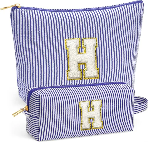 Miniatura 57 de Set de Bolsos de Maquillaje de Viaje - Bolso Inicial de Aseo de Viaje, Bolso de Cosméticos Portátil Bolso de Maquillaje de Viaje con Artículos Azul