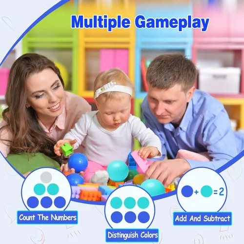 Miniatura 6 de Hovenlay 100 bolas para piscina de bolas para niños, bolas de plástico para piscina de bolas, bolas de juego para bebés y niños pequeños, ideal