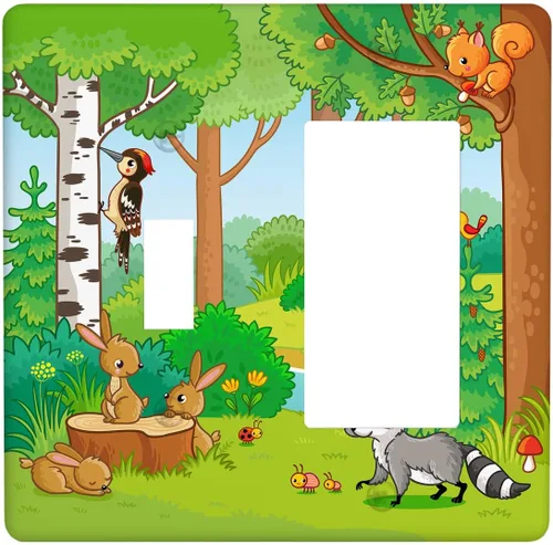 Miniatura 62 de Arctic Animals - Placa de interruptor de luz de 1 banda, lindo sello de dibujos animados, pingüino, oso polar, placa de pared individual basculante