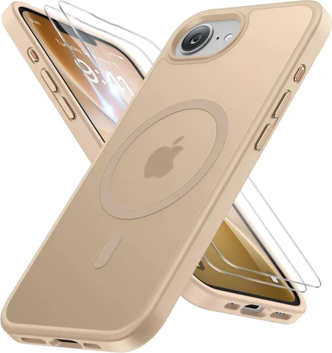 Miniatura 95 de Miracase Funda diseñada para iPhone SE 2022/SE 2020/7/8, funda multicolor de silicona a prueba de golpes (rojo)