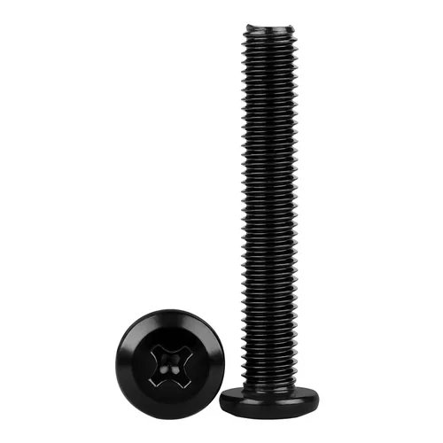 Miniatura 7 de M4-0.7 x 8 mm Tornillos de cabeza plana para muebles, pernos de acero inoxidable 304 con acabado negro, rosca completa, 50 piezas
