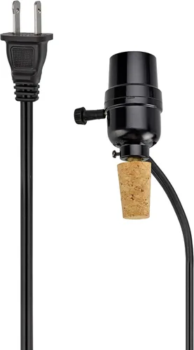 Aspen Creative 21019, Make-A-Wine - Kit de lámpara para botellas, color negro, 1 unidad