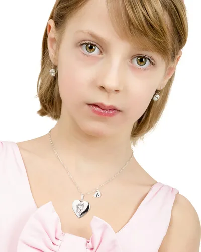 Miniatura 6 de YOUFENG Regalos de unicornios para niñas, collar con medallón de corazón que sostiene imágenes, medallón esmaltado, regalos para mujeres