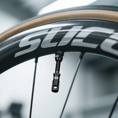 Miniatura 6 de Vástago de válvula Presta sin cámara, kit de vástago de válvula Presta de aleación con función de extracción de núcleo de válvula de bicicleta, tapa