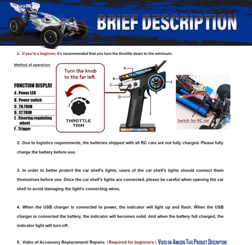 Miniatura 8 de WLtoys 144001 V2 1/14 RC Cars, 4WD Control remoto de alta velocidad para adultos, diseño de iluminación creativa, hardware y batería actualizados