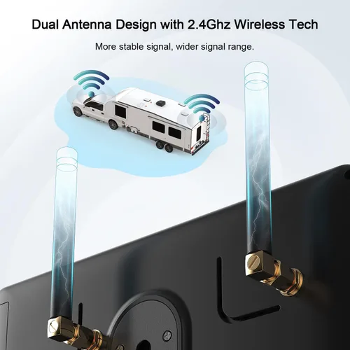 Miniatura 6 de Fookoo Sistema de cámara de respaldo inalámbrica HD 1080P de 7" para RV Furrion pre-cableado, furgoneta camper, monitor DVR IPS de 7" y cámara